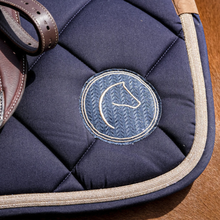 Tapis De Selle Equithème Badge 2.0 Marine