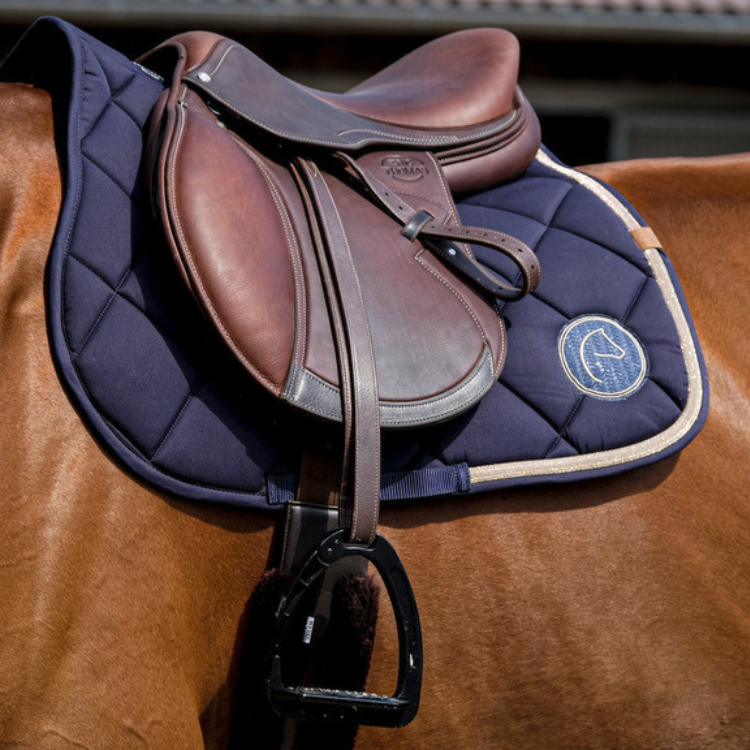 Tapis De Selle Equithème Badge 2.0 Marine