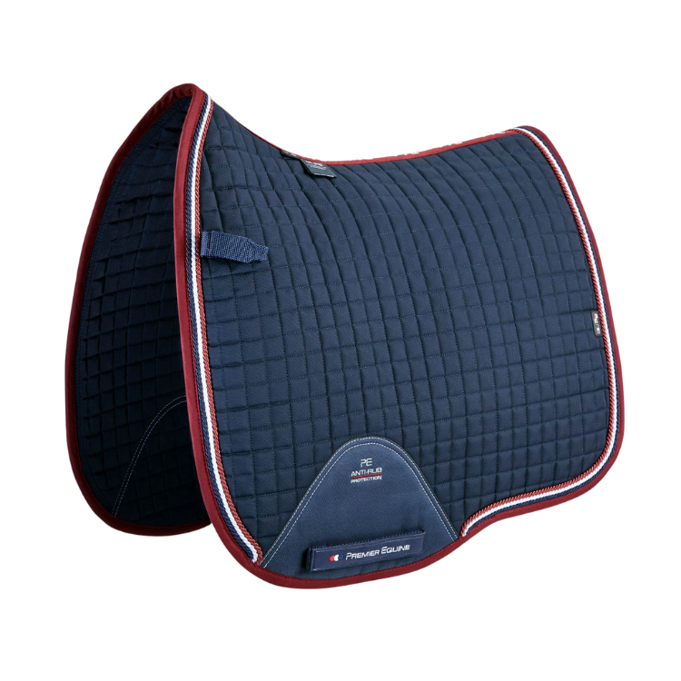 Tapis De Selle Premier Equine Coton Dressage Marine