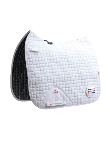 Tapis De Selle Premier Equine Compétition Dressage Blanc