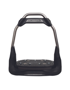 Étriers Freejump Air's Black/silver, plancher plat, œil droit, noir
