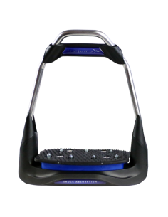 Étriers Freejump Air's Black/silver, plancher plat, œil droit, noir 2