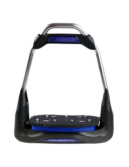 Étriers Freejump Air's Navy/navy, plancher incliné, œil droit, noir