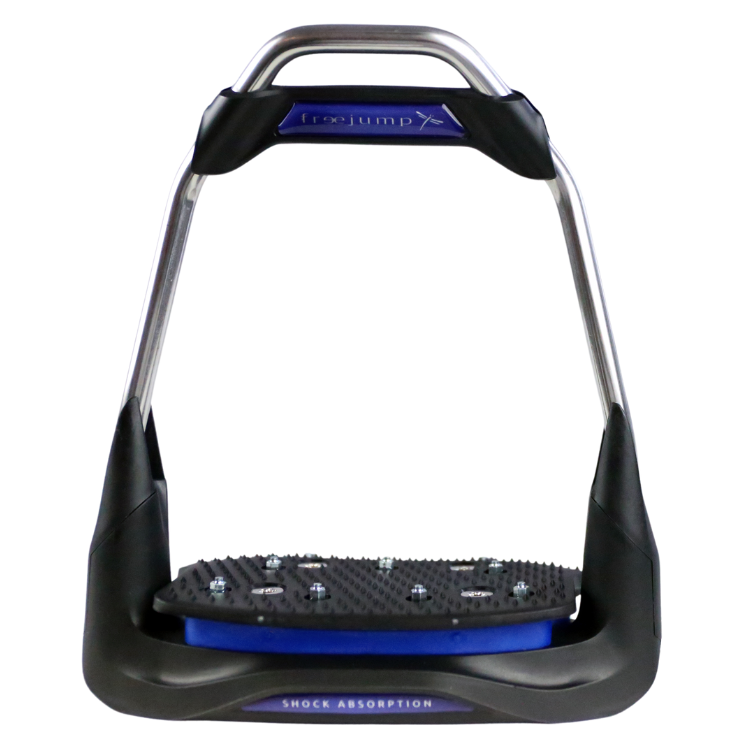 Étriers Freejump Air's Navy/navy, plancher incliné, œil droit, noir