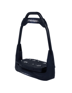 Etriers Free Jump Air's Full Black Dressage Edition Noir/Argent Oeil Droit Plancher Plat 2