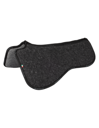 Acavallo Dressage Felt Flat Half Pad Charcoal/grey