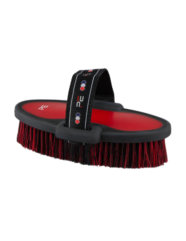 Premier Equine Soft-Touch Body Brush Black/red