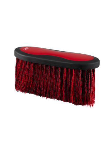 Premier Equine Soft-Touch Dandy Brush Long Bristles Black/red