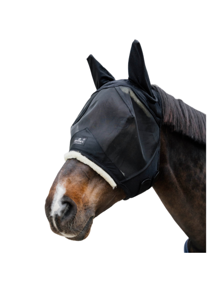 Masque Anti-mouches Pour Chevaux Taille Unique - Maille Respirante, Protection UV, Avec Ouvertures Yeux/oreilles - 6