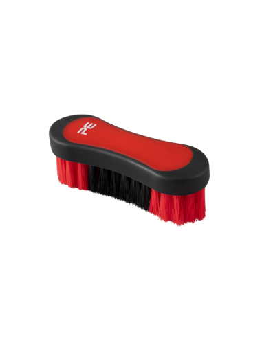 Premier Equine Soft-Touch Face Brush Black/red