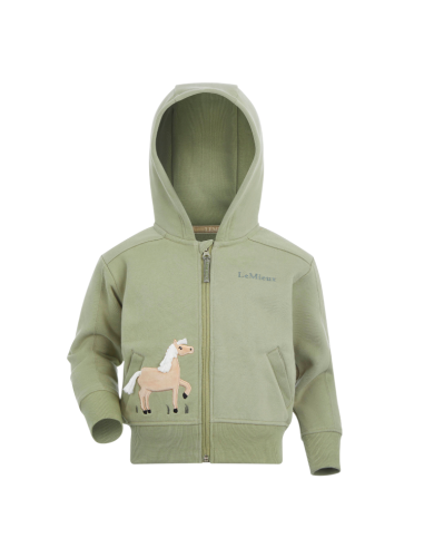 LeMieux Mini Charlie Hooded Zip Sweat Top Fern