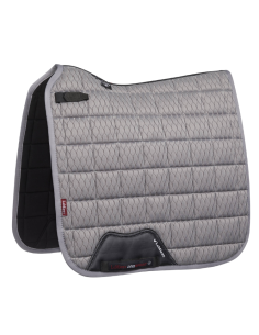 Tapis de Selle LeMieux Square Dressage en Carbon Mesh Gris