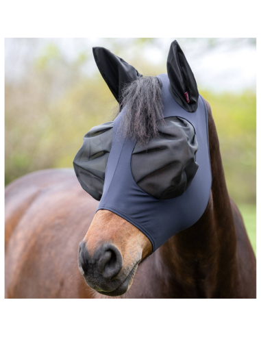 LeMieux Bug Relief Half Fly Mask Navy