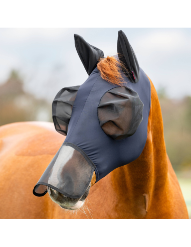 LeMieux Bug Relief Full Fly Mask Navy