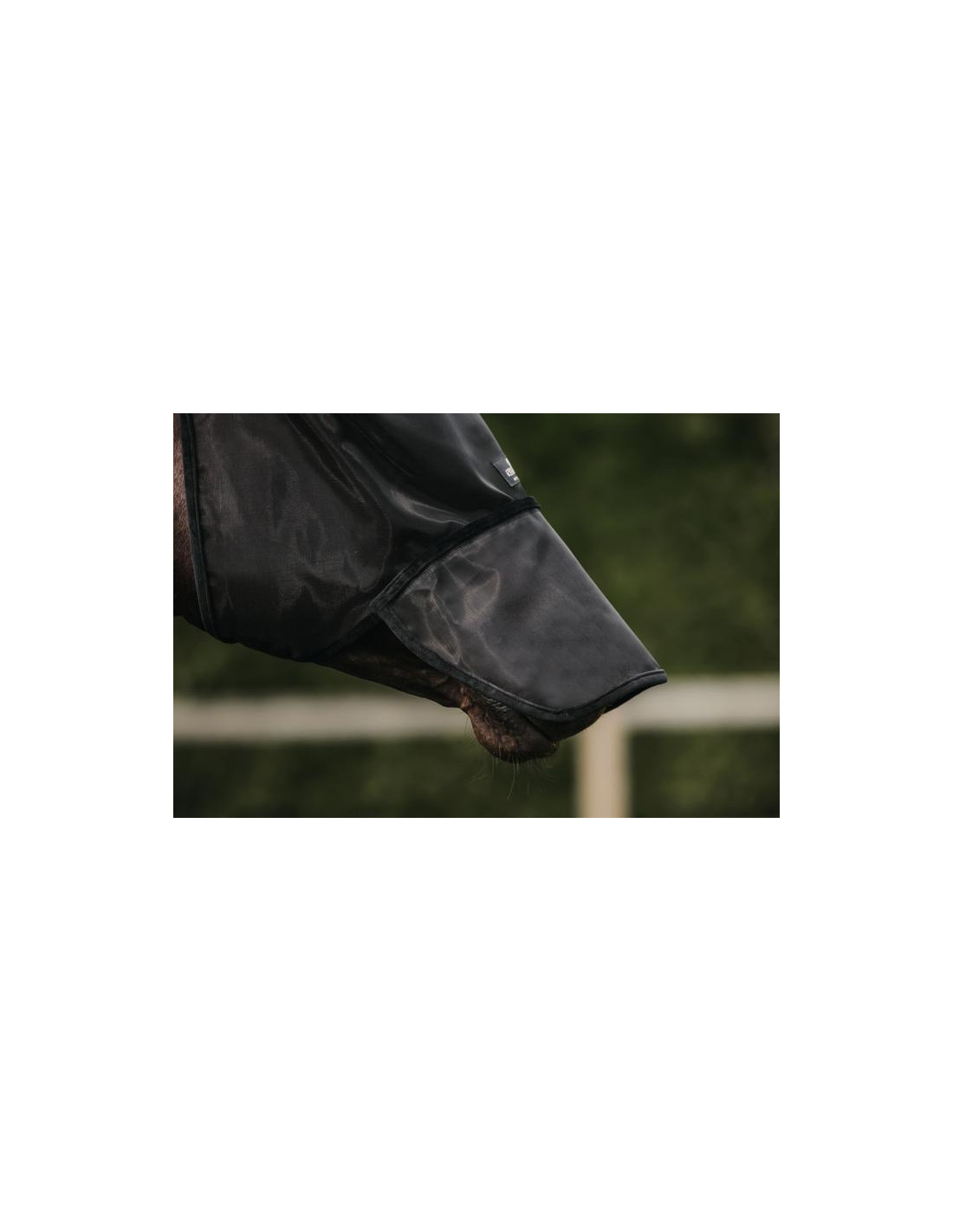 Masque Anti-mouches Shires FlyGuard Pro - Maille Fine, Avec Oreilles Et Nez - Poney, Noir