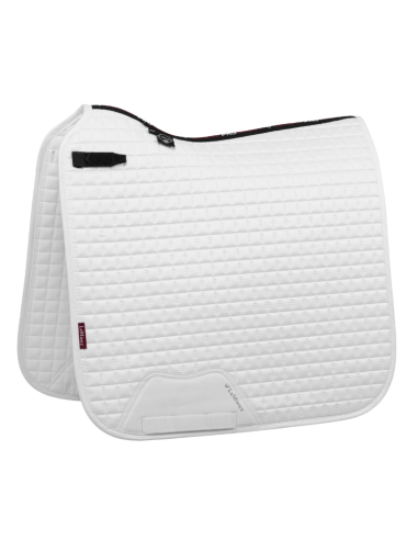 Tapis de Selle LeMieux Square Dressage en Suédine Blanc