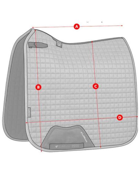 Tapis de Selle LeMieux Square Dressage en Suédine