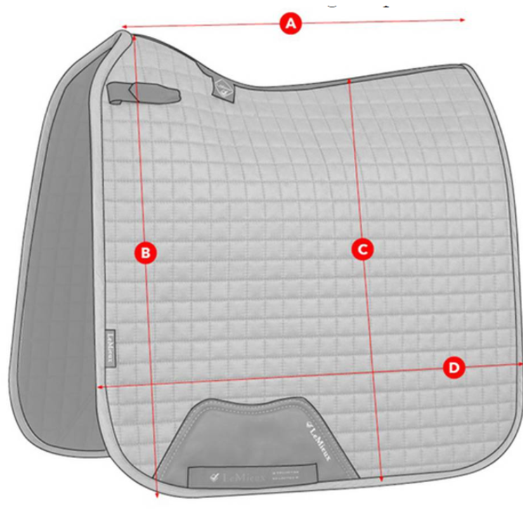 Tapis de Selle LeMieux Square Dressage en Suédine