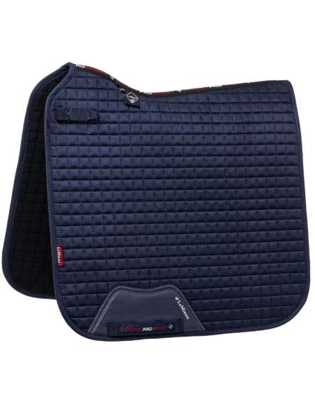 Tapis de Selle LeMieux Square Dressage en Suédine Marine
