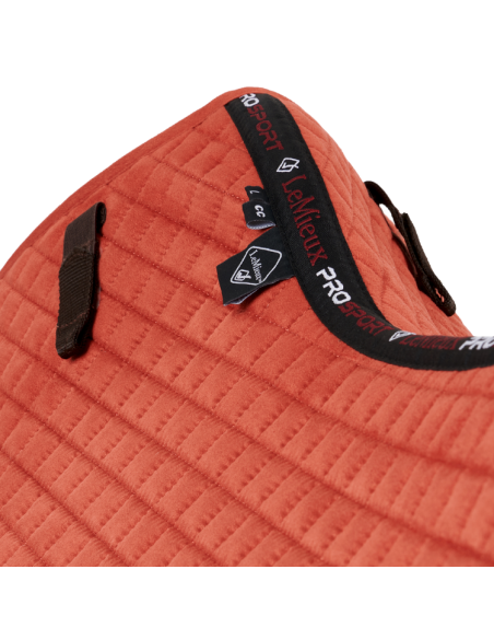 Tapis de Selle LeMieux Square CSO en Suédine Terre de Sienne