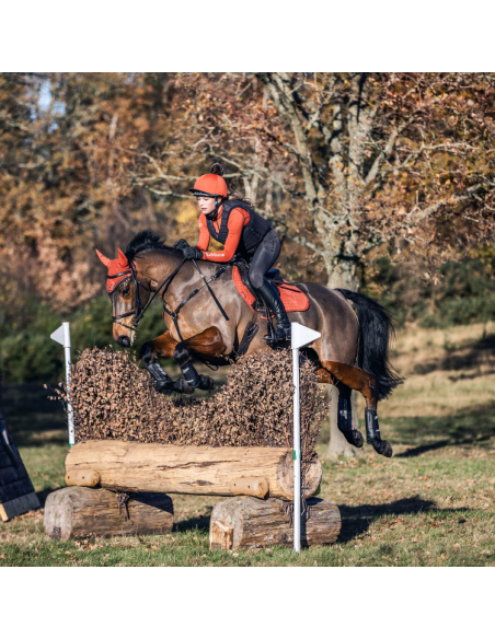 Tapis de Selle LeMieux Square CSO en Suédine Terre de Sienne