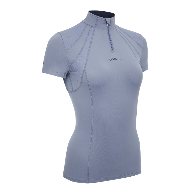 Base Layer LeMieux Mia Mesh Manches Courtes Bleu Geai