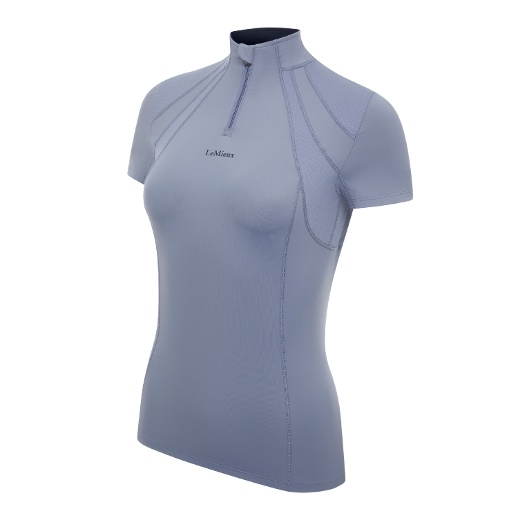 Base Layer LeMieux Mia Mesh Manches Courtes Bleu Geai