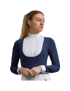 Premier Equine Navarra Long Sleeve Show Shirt White 2