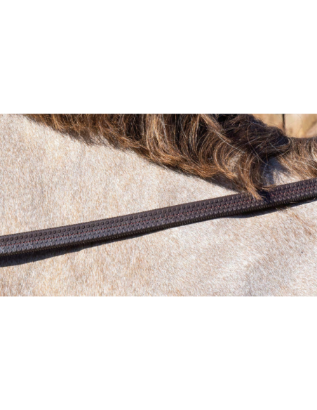 Rênes Dy'on Caoutchouc 1/2 Working MARRON