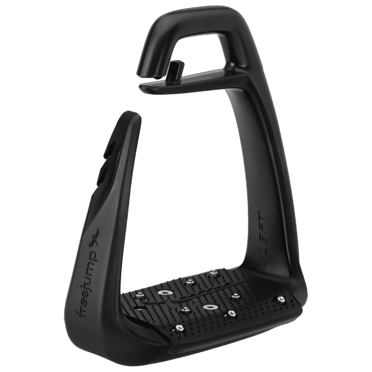 Étriers De Sécurité Freejump Soft Up Lite Noir/fer Mat - Avec Amortisseurs - Neufs Sous Blister
