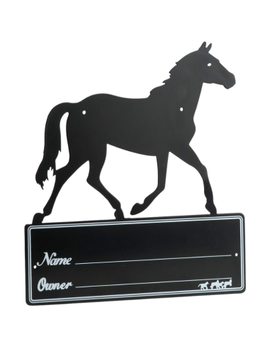 Plaque De Box Hippotonic Silhouette De Cheval