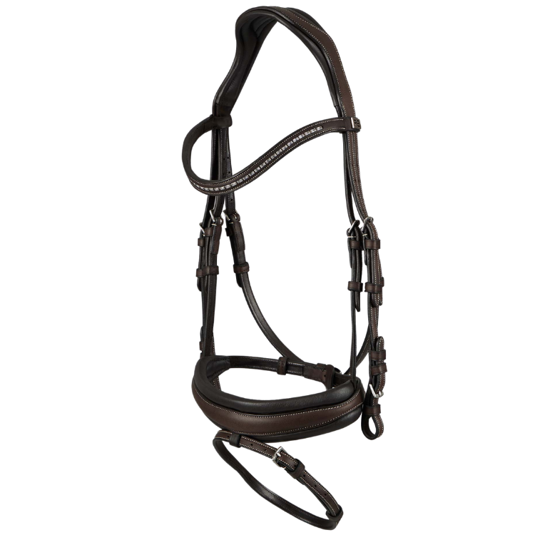 Premier Equine Veneto Anatomical Snaffle Bridle Brown