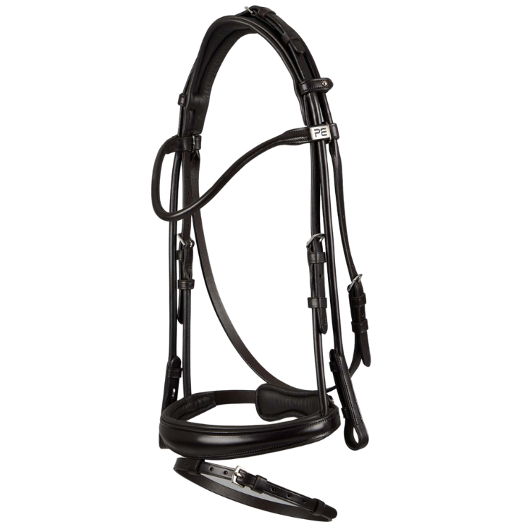 Premier Equine Finetti Rolled Leather Snaffle Bridle Brown