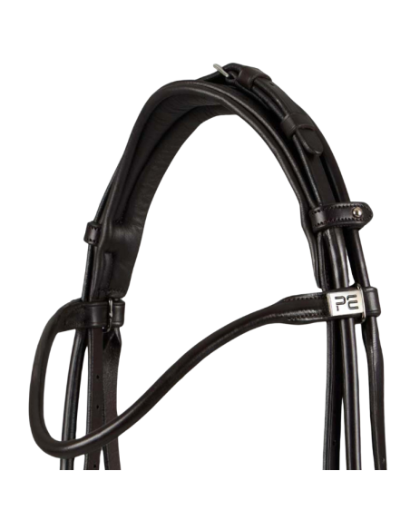 Premier Equine Finetti Rolled Leather Snaffle Bridle Brown