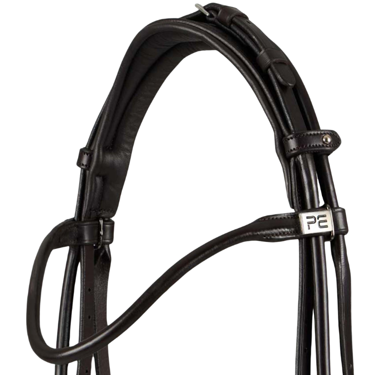 Premier Equine Finetti Rolled Leather Snaffle Bridle Brown