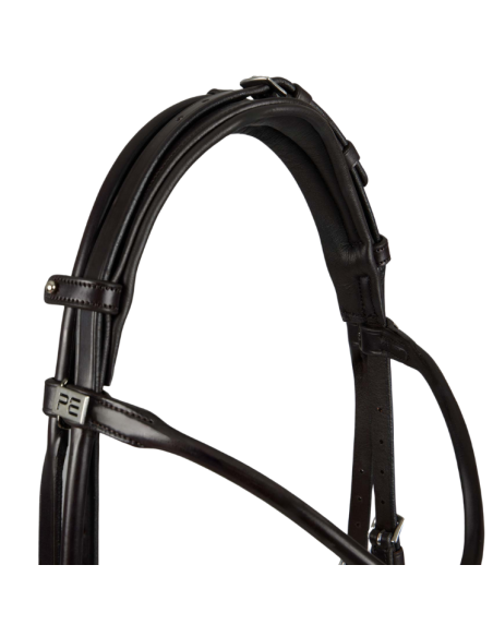 Premier Equine Finetti Rolled Leather Snaffle Bridle Brown
