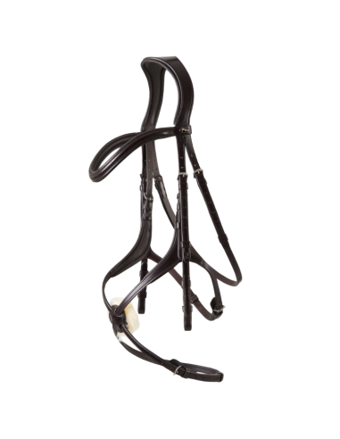 Bridon Premier Equine Muserolle Croisée Glorioso Marron