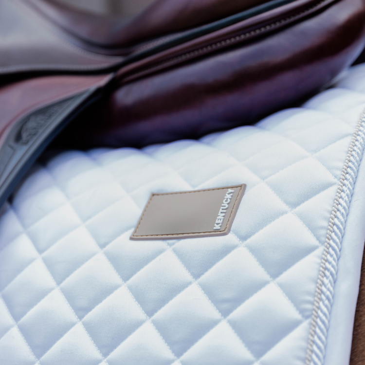 Tapis De Selle Kentucky Diamond Jumping Blanc