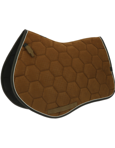 Tapis De Selle Equithème Quadri Camel