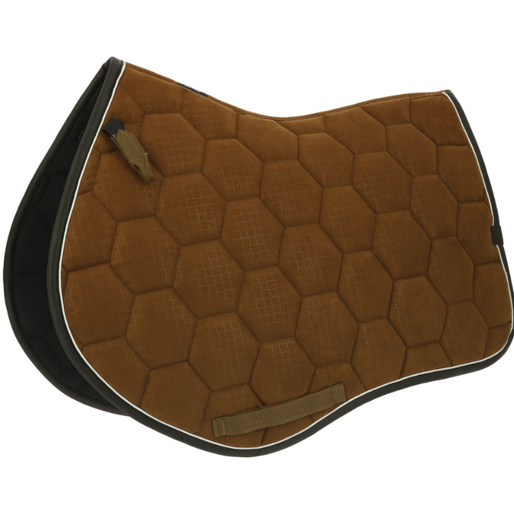 Tapis De Selle Equithème Quadri Camel