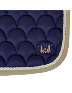 TdeT Ecailles Saddle Pad Navy/beige 2