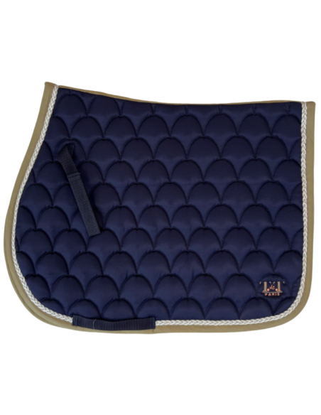 TdeT Ecailles Saddle Pad Navy/beige