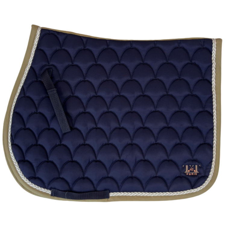 TdeT Ecailles Saddle Pad Navy/beige