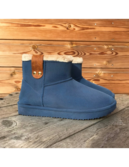 Boots Penelope Fourrées Marine/brun