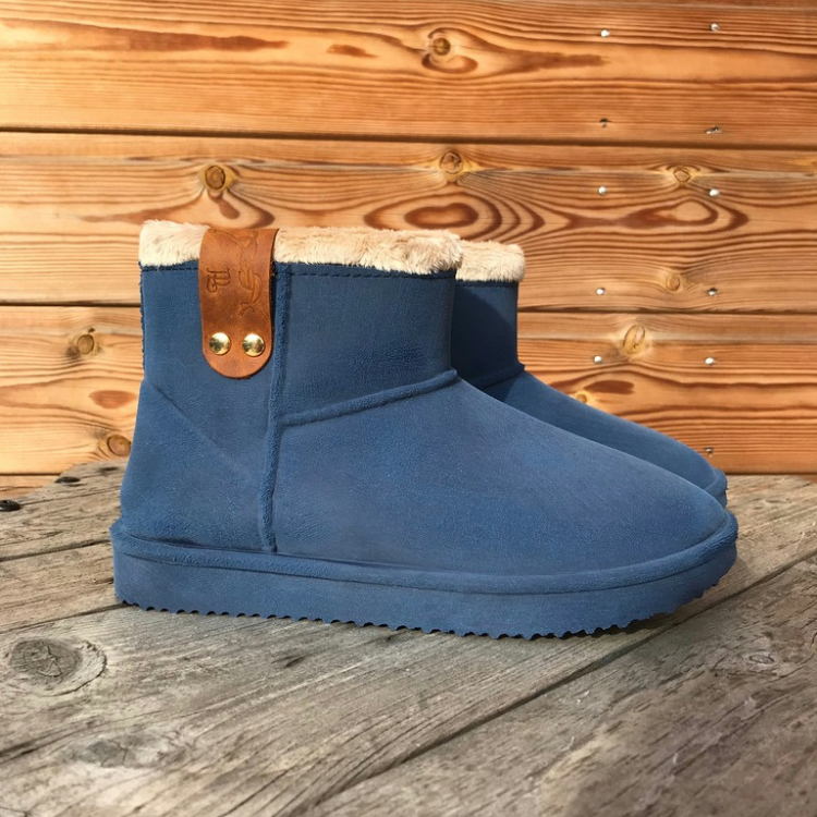 Boots Penelope Fourrées Marine/brun
