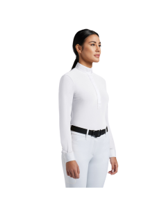 Chemise De Concours Cavalleria Toscana L/S Sheer Bib BLANC