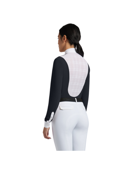 Chemise De Concours Cavalleria Toscana L/S Sheer Bib MARINE