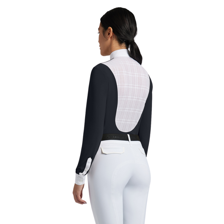 Chemise De Concours Cavalleria Toscana L/S Sheer Bib MARINE