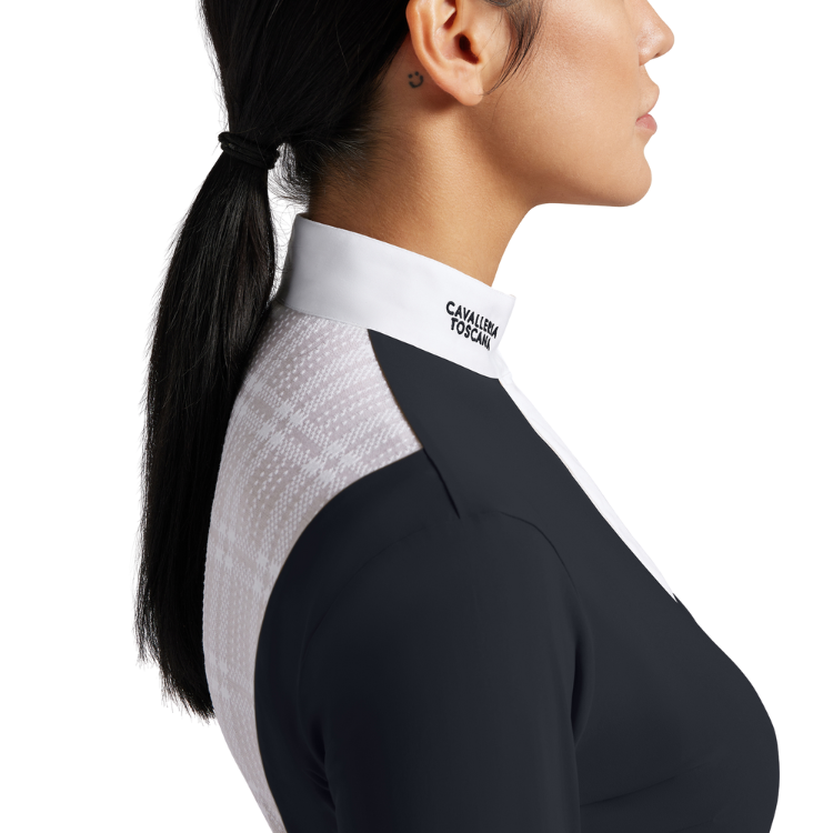 Chemise De Concours Cavalleria Toscana L/S Sheer Bib MARINE