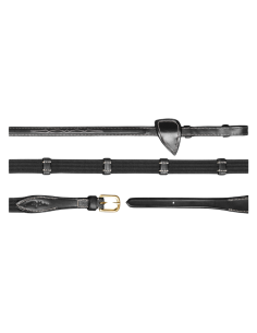 Rênes Dy'on Tissu Avec Arrêtoirs D Collection NOIR